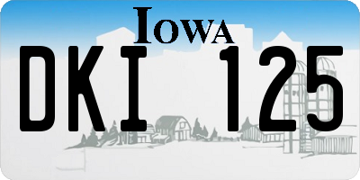 IA license plate DKI125