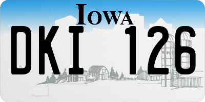 IA license plate DKI126
