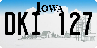 IA license plate DKI127