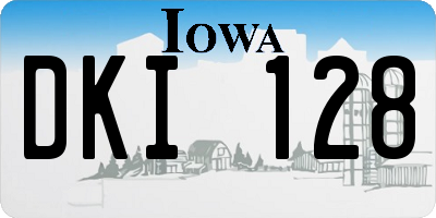 IA license plate DKI128