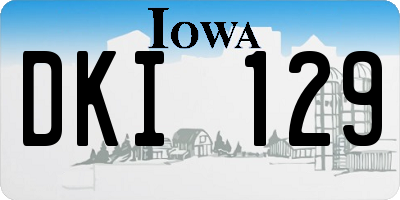 IA license plate DKI129