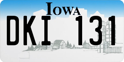 IA license plate DKI131
