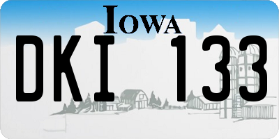 IA license plate DKI133