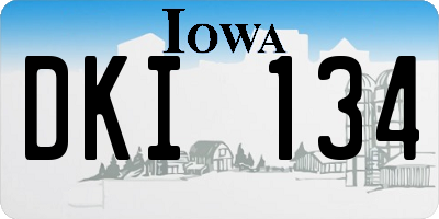 IA license plate DKI134