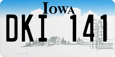 IA license plate DKI141