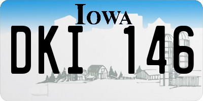 IA license plate DKI146