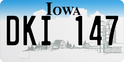 IA license plate DKI147