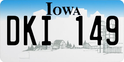 IA license plate DKI149