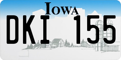 IA license plate DKI155
