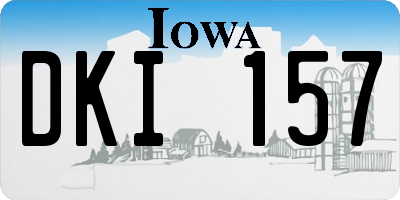 IA license plate DKI157