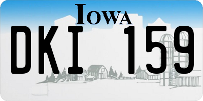 IA license plate DKI159