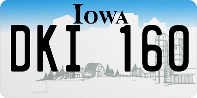 IA license plate DKI160