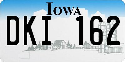 IA license plate DKI162