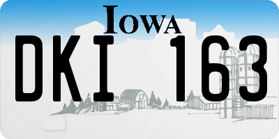 IA license plate DKI163