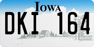 IA license plate DKI164