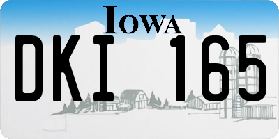 IA license plate DKI165