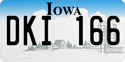 IA license plate DKI166