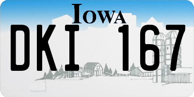 IA license plate DKI167