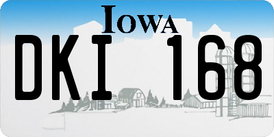 IA license plate DKI168