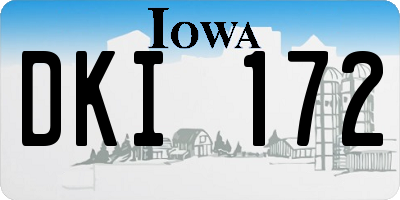 IA license plate DKI172