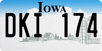 IA license plate DKI174