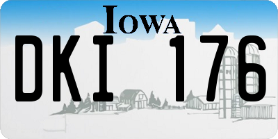 IA license plate DKI176