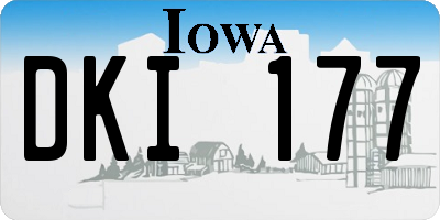 IA license plate DKI177