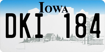 IA license plate DKI184