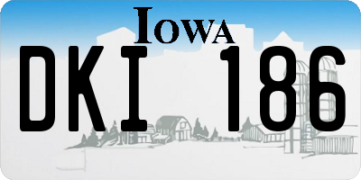 IA license plate DKI186