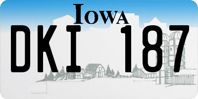 IA license plate DKI187
