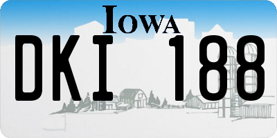 IA license plate DKI188