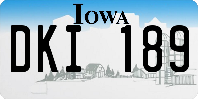 IA license plate DKI189