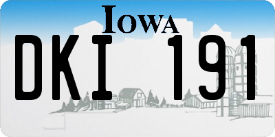 IA license plate DKI191