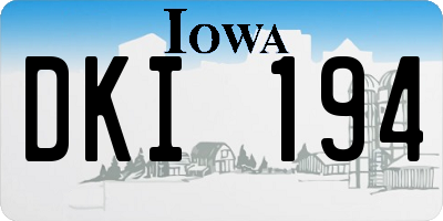 IA license plate DKI194