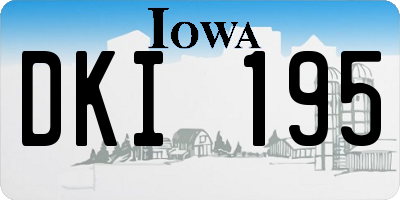 IA license plate DKI195