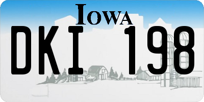 IA license plate DKI198