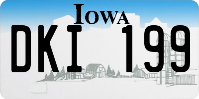 IA license plate DKI199