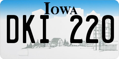 IA license plate DKI220