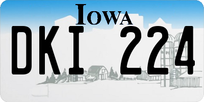 IA license plate DKI224