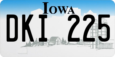 IA license plate DKI225