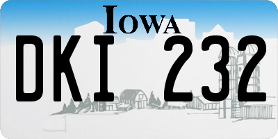 IA license plate DKI232