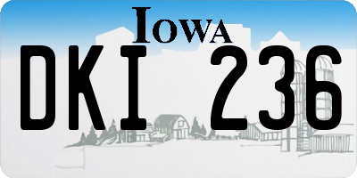 IA license plate DKI236