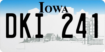 IA license plate DKI241