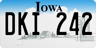 IA license plate DKI242