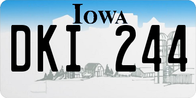 IA license plate DKI244