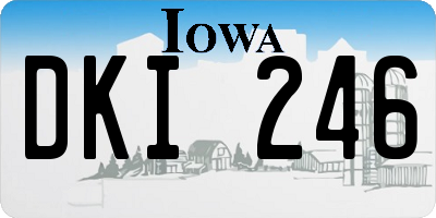 IA license plate DKI246