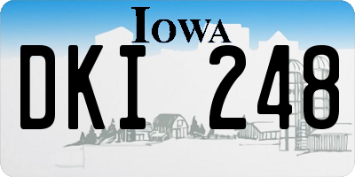 IA license plate DKI248