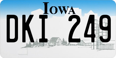 IA license plate DKI249