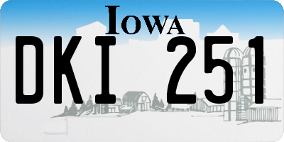 IA license plate DKI251