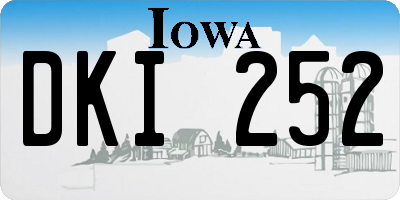 IA license plate DKI252